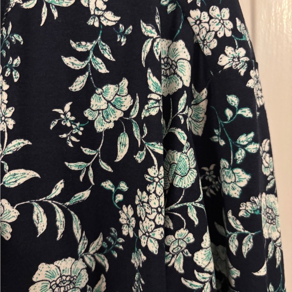 J. Jill The Wearever Collection 3/4 Sleeve Split Neck Tunic, Blue/Green 4X soft - Picture 5 of 6